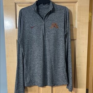 Nike Heathered Gray Minnesota Gopher Quarter-Zip with Maroon Accents